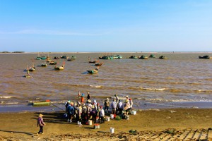 pêcheurs du  delta du fleuve rouge  