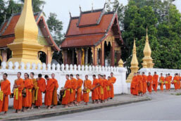 Quêtes des moines de Luang Prabang