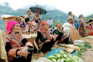 Circuit à la carte au Vietnam avec des  enfants - marchéCao Son