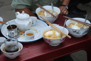 soupe d'oeuf à Quan Ba Vietnam