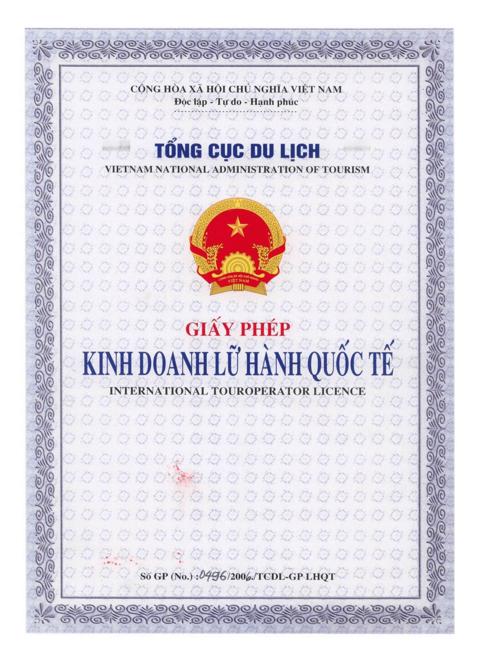 diplome agence de voyage au vietnam