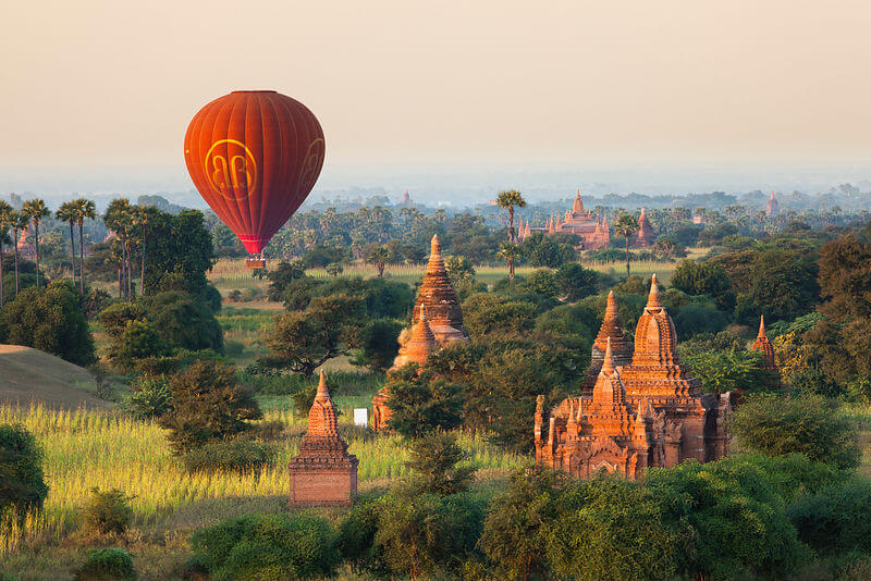 Birmanie Bagan vol montgolfiere 1
