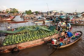 Delta du Mékong marché flottant 